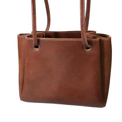 土屋鞄 ディアリオ ギャザー ショルダー バッグ レディース レザー ブラウン トートバッグ 鞄 本革 おしゃれ 中古 WK1