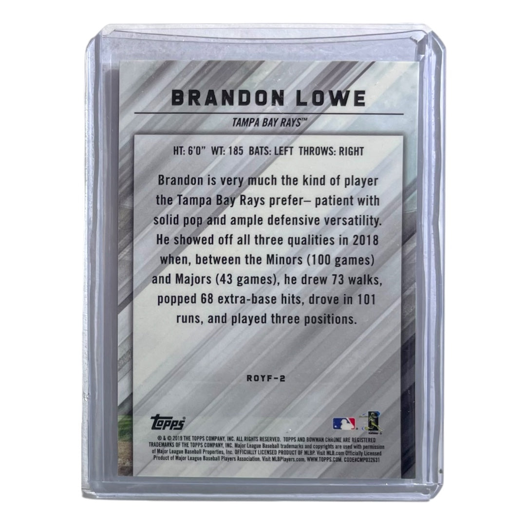 TOPPS MLBカード BOWMAN CHROME BRANDON LOWE TAMPA BAY RAYS /25 #ROYF-2 中古 IT2