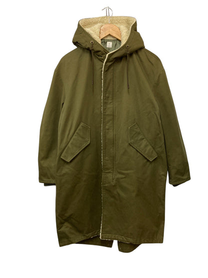 Mr.GENTLEMAN ミスタージェントルマン ボアモッズコート カーキ メンズ ML14F-CO01 中古 D4