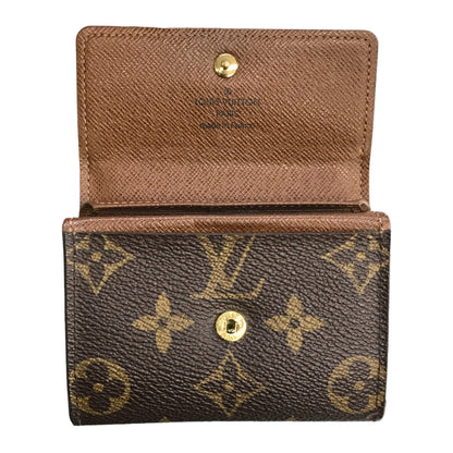 LOUIS VUITTON ルイヴィトン モノグラム ポルトモネ プラ コインケース ユニセックス ボタン開閉 小銭入れ ブラウン M61930 中古 T1