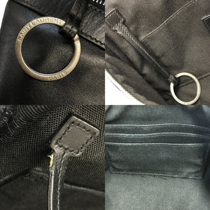SAINT LAURENT サンローラン クロスボディバッグ メンズ レザー キーリング付き シンプル 無地 ブラック 中古 T1