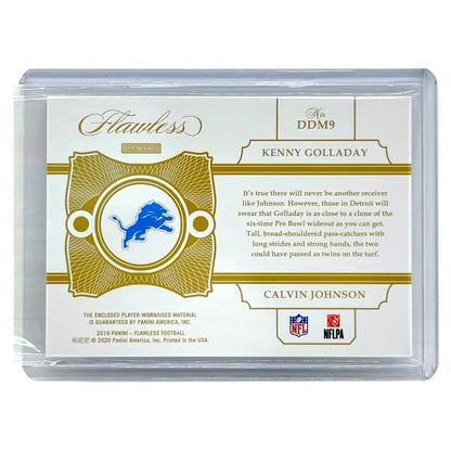 PANINI NFLカード FLAWLESS KENNY GOLLADAY CALVIN JOHNSON DETROIT LIONS /25 #DDM9 中古 IT1