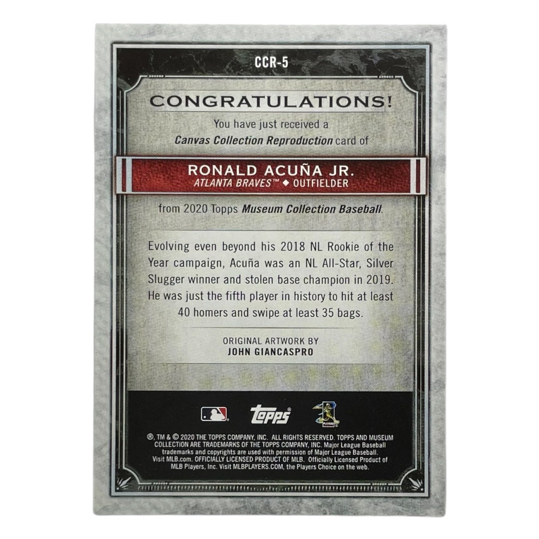 TOPPS MLBカード MUSEUM COLLECTION RONALD ACUNA JR. ATLANTA BRAVES #CCR-5 中古 IT2