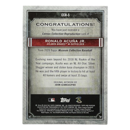 TOPPS MLBカード MUSEUM COLLECTION RONALD ACUNA JR. ATLANTA BRAVES #CCR-5 中古 IT2
