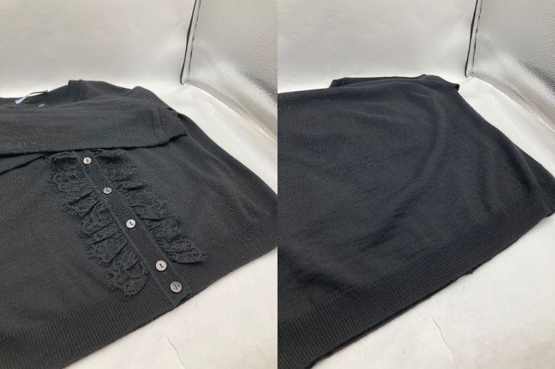 Blumarine ブルマリン フロントレース カーディガン サイズ IT38 ブラック 中古 D4