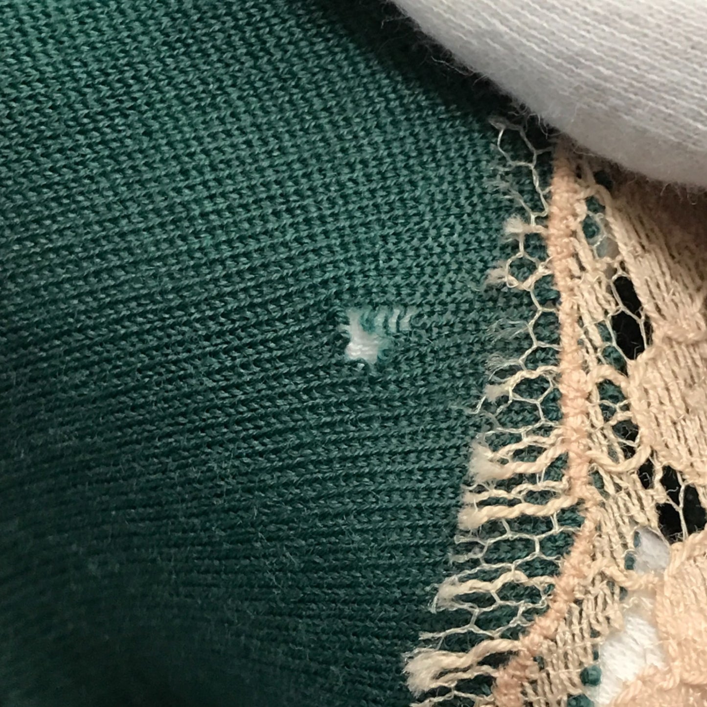 DOLCE＆GABBANA ドルチェ＆ガッバーナ レースコンビ カーディガン 38 トップス グリーン レディース 春 中古 W1