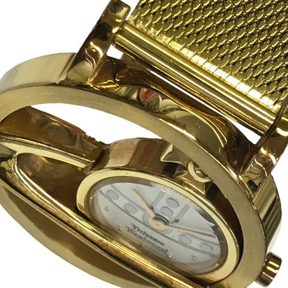 Vivienne Westwood ヴィヴィアンウエストウッド 腕時計 レディース クォーツ アナログ サークルオーブ 金属ベルト ゴールド VW-77A3 中古 T1