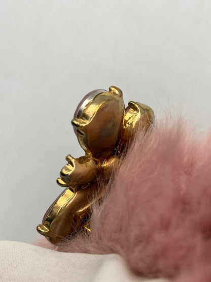 TOCCA トッカ エコファー ティペット ピンク 中古 D4