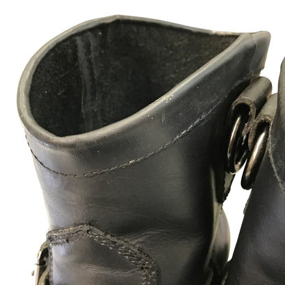 JACK ROSE × SLOW WEAR LION エンジニアブーツ メンズ レザー 別注 ショート ブラック Mサイズ OB-8967JS 中古 T1