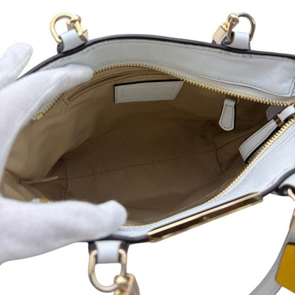 COACH コーチ トートバッグ 30136 鞄 ブランド ギンガムチェック チェック柄 イエロー レディース 中古 W４