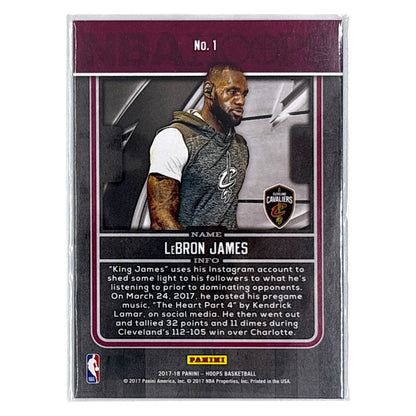 PANINI NBAカード HOOPS LEBRON JAMES CLEVELAND CAVALIERS #1 中古 IT1