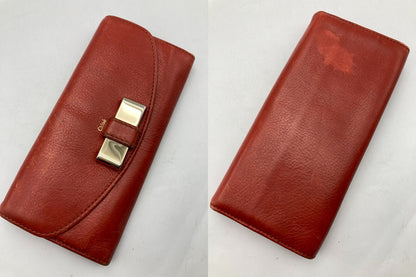 Chloe クロエ LILY リリィ 2つ折り 長財布 リボン 中古 D4
