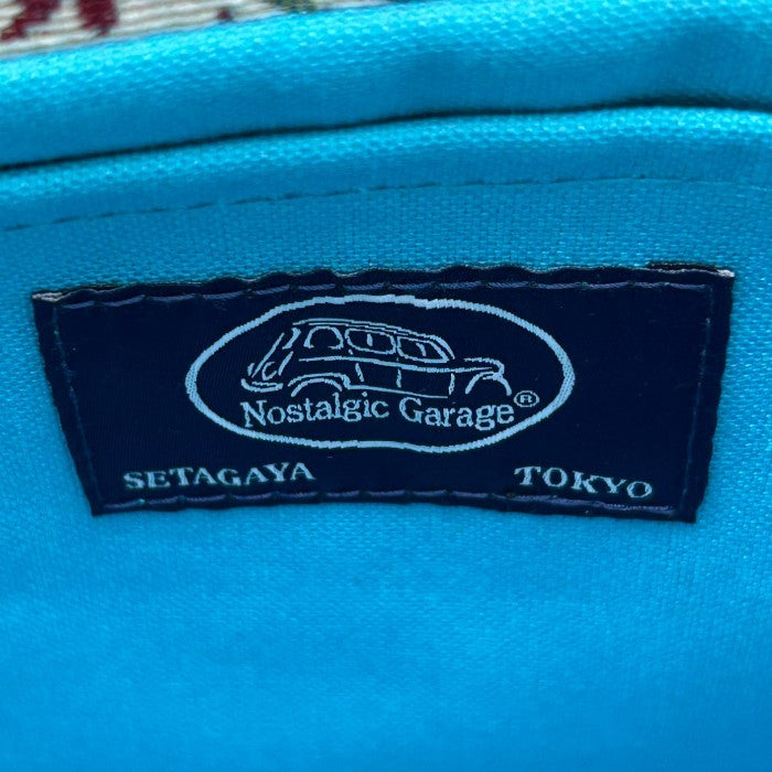 未使用品 Nostalgic Garage × ITALIAN DECOR FABRICS ノスタルジックガレージ トートバッグ イタリアンデコールファブリックス 鞄 ハンドメイド 日本製 中古 W４