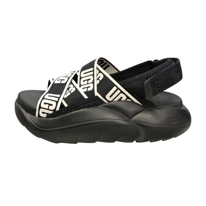 UGG LA Cloud Sandal サンダル レディース ゴムストラップ ロゴ 厚底 ブラック 23cm 1110090 中古 T1