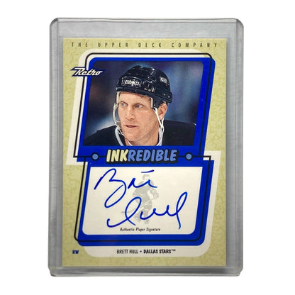 UPPER DECK NHLカード RETRO INKREDIBLE BRETT HULL STARS #BrH 中古 IT2
