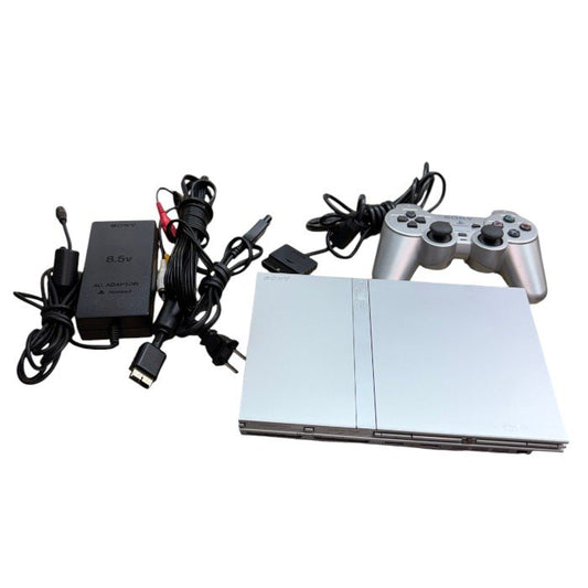 SONY ソニー Play Station2 SCPH-77000SS 本体 サテン・シルバー プレステ2 プレイステーション2 ゲーム機 ハード コントローラー付き 中古 W４