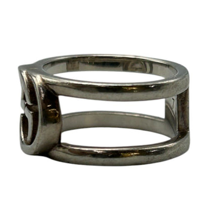 GUCCI インターロッキングG リング シルバー925 6号 グッチ Ag925 silver925 指輪 ブランド レディース 中古 W４