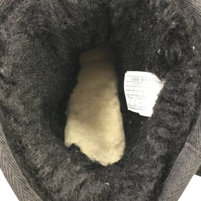 UGG アグ クラシック ミニ デコ スエード ブーツ メンズ レディース ステッチ ムートン スウェード ブラック 25cm 1115565 中古 T1