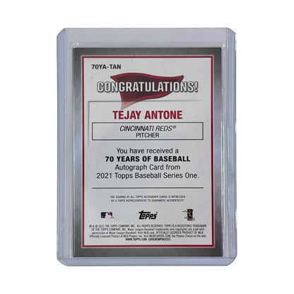 TOPPS MLBカード SERIES ONE 70 YEARS OF BASEBALL TEJAY ANTONE CINCINNATI REDS 02/10 #70YA-TAN 中古 IT1