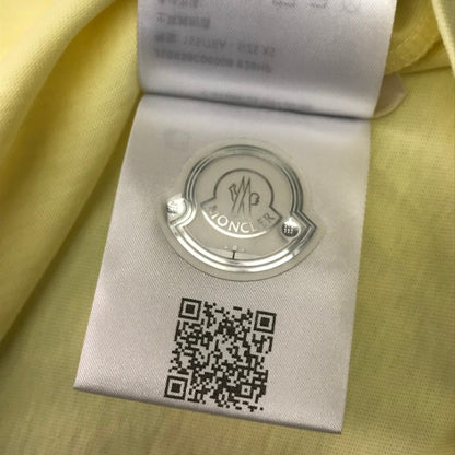 MONCLER モンクレール Tシャツ レディース 半袖 コットン ロゴ 刺繍 ワッペン イエロー XSサイズ J10938C00006 中古 T1
