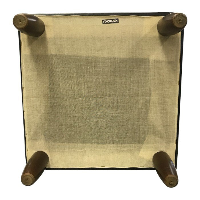 karimoku カリモク オットマン ヴィンテージ レトロ 家具 スツール ブラック 中古 T1