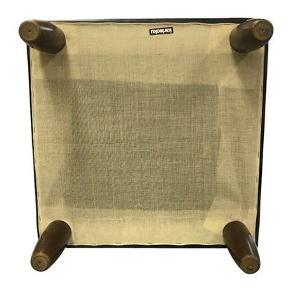 karimoku カリモク オットマン ヴィンテージ レトロ 家具 スツール ブラック 中古 T1