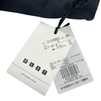 未使用品 PLST プラステ スタンドカラー ミリタリー コート 2 ネイビー 12-5109007 アウター レディース 秋 冬 中古 W４
