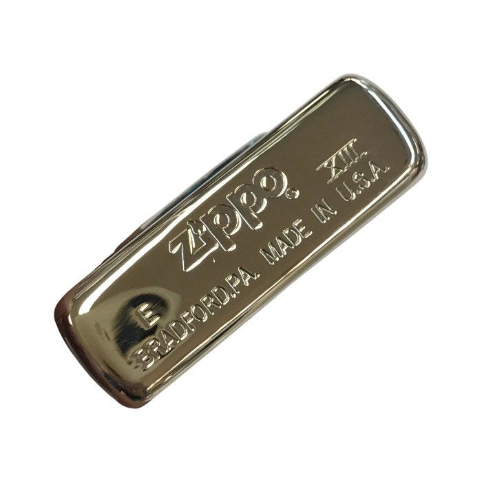 Zippo ジッポー オイルライター ロゴプレート 喫煙具 U.S.A製 ブルー/レッド/シルバー 中古 T1