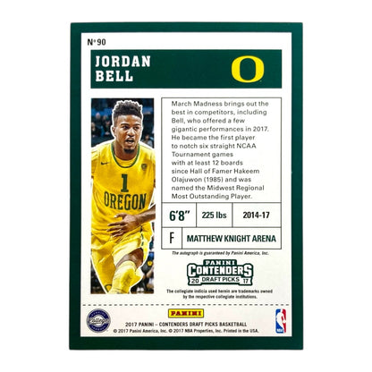 PANINI NBAカード CONTENDERS DRAFT PICKS JORDAN BELL OREGON DUCKS /15 #90 中古 IT2