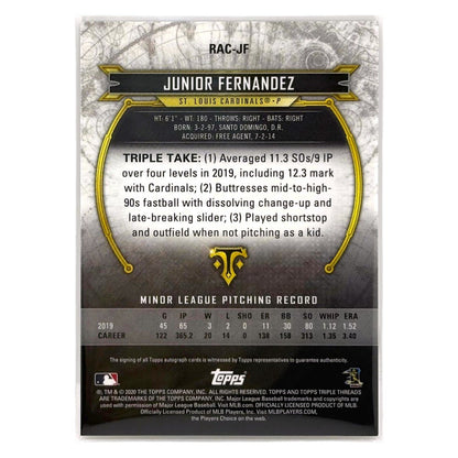 TOPPS MLBカード TRIPLE THREADS JUNIOR FERNANDEZ ST. LOUIS CARDINALS /25 #RAC-JF 中古 IT1