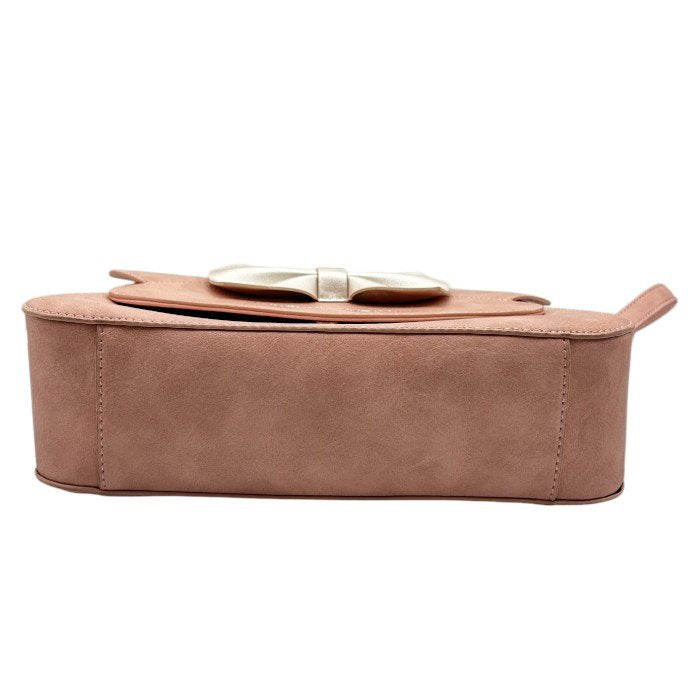 ラウンジフライ Loungefly ディズニー Disney ミニーマウス ショルダー バッグ 鞄 ピンク リボン 希少 かわいい 斜め掛け 肩掛け 中古 W４