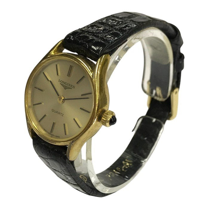 LONGINES ロンジン 腕時計 レディース アナログ クォーツ シンプル ヴィンテージ ゴールド/ブラック 717 4302 中古 T1