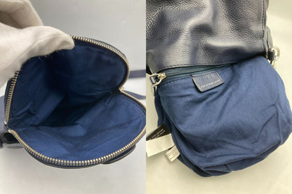 MARC BY MARC JACOBS マークバイマークジェイコブス レザー ショルダーバッグ ネイビー 中古 D4