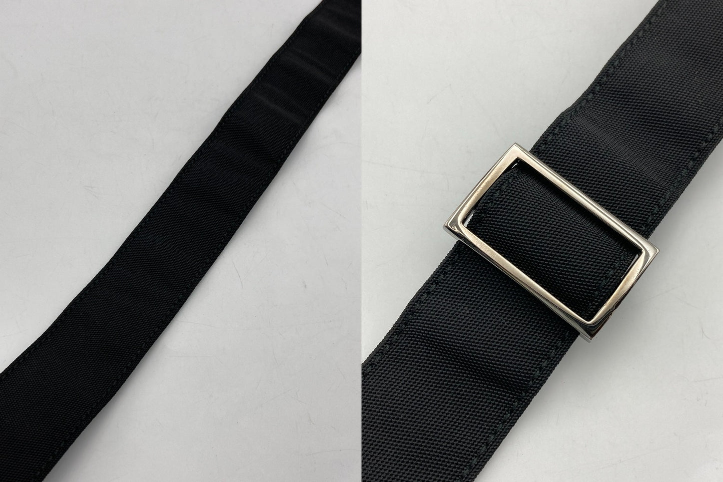 GUCCI グッチ ナイロン レザー ベルト 中古 D4