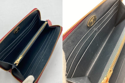 LOEWE ロエベ レザー ラウンドファスナー長財布 レディース 中古 D4