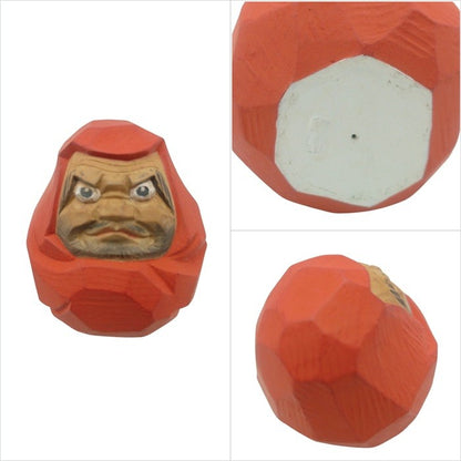 京焼 萬珠堂 起上り置物 平安 雅耕造 紅白 だるま 中古 H4