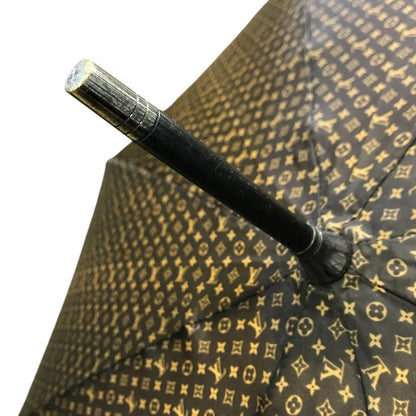 LOUIS VUITTON ルイヴィトン モノグラム パラプルュイ ジブレ 長傘 レディース 60cm 8本骨 ナイロン ジャンプ式 雨傘 ブラウン M70107 中古 T1