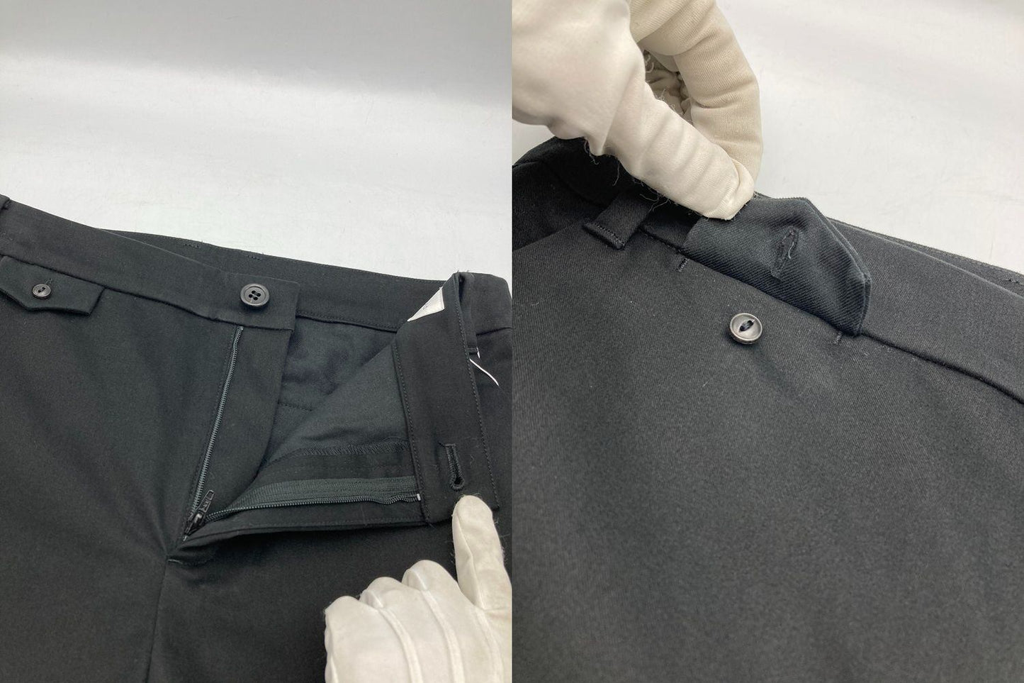 human woman ヒューマンウーマン サテンストレッチ スリムパンツ 077-2230107 サイズL ブラック 中古 D4