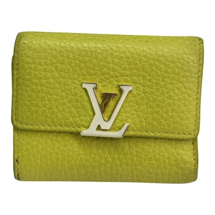 LOUIS VUITTON ルイヴィトン ポルトフォイユ カプシーヌ 財布 レディース トリヨンレザー 3つ折り コンパクト セドラ M81230 中古 T1