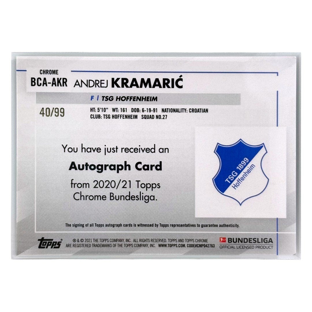TOPPS サッカーカード CHROME ANDREJ KRAMARIC HOFFENHEIM /99 #BCA-AKR 中古 IT1