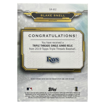 TOPPS MLBカード TRIPLE THREADS BLAKE SNELL TAMPA BAY RAYS /90 #SJR-BS2 中古 IT2