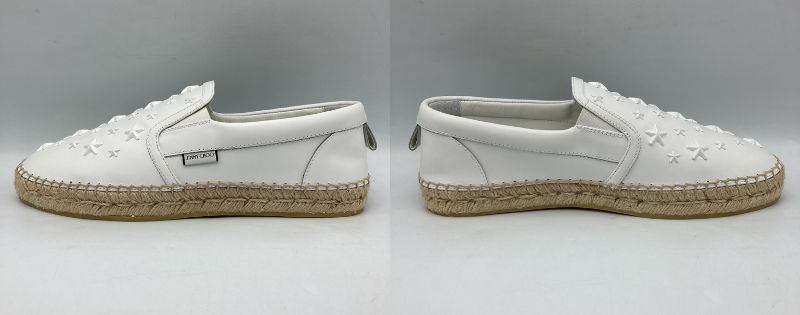 JIMMY CHOO ジミーチュウ エスパドリーユ  スタースタッズ スリッポン 191VLAD ENL サイズ41 中古 D4