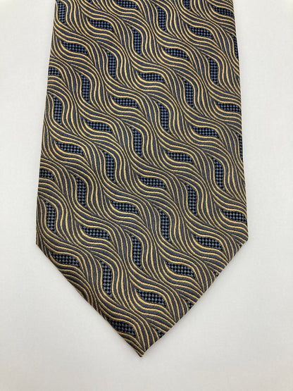 GUCCI グッチ 波模様 ネクタイ シルク100％ 中古 D4