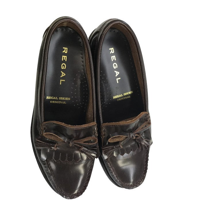REGAL リーガル 靴 メンズ オールシーズン ローファー ダークブラウン 24cm 中古 M1