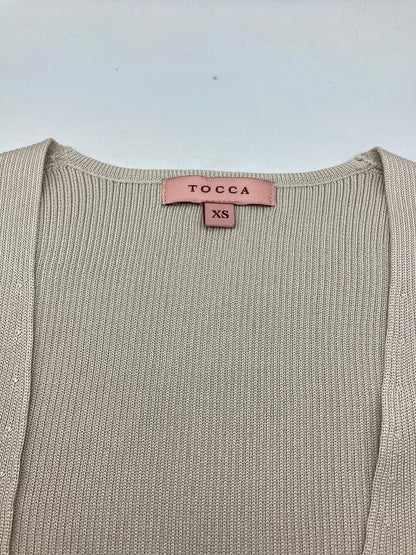 TOCCA トッカ エコファー付 ボレロ カーディガン 488455 グレージュ サイズXS 中古 D4