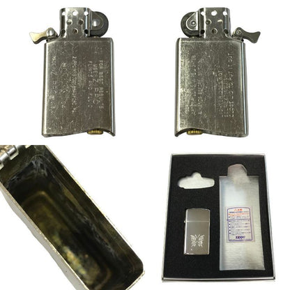 Zippo ジッポー オイルライター スリムタイプ バタフライ 蝶々 Tribal Butterfly USA製 中古 T1