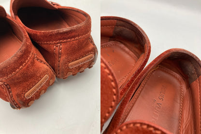 LOUIS VUITTON ルイヴィトン スエード ドライビングシューズ サイズ7 メンズ 中古 D4