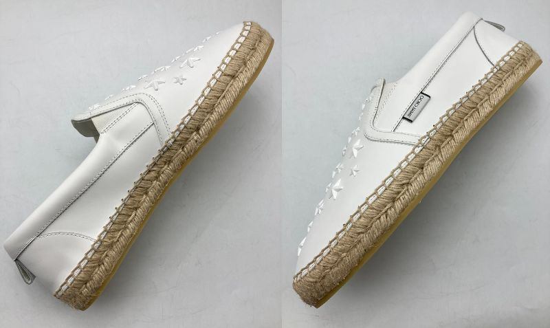 JIMMY CHOO ジミーチュウ エスパドリーユ  スタースタッズ スリッポン 191VLAD ENL サイズ41 中古 D4