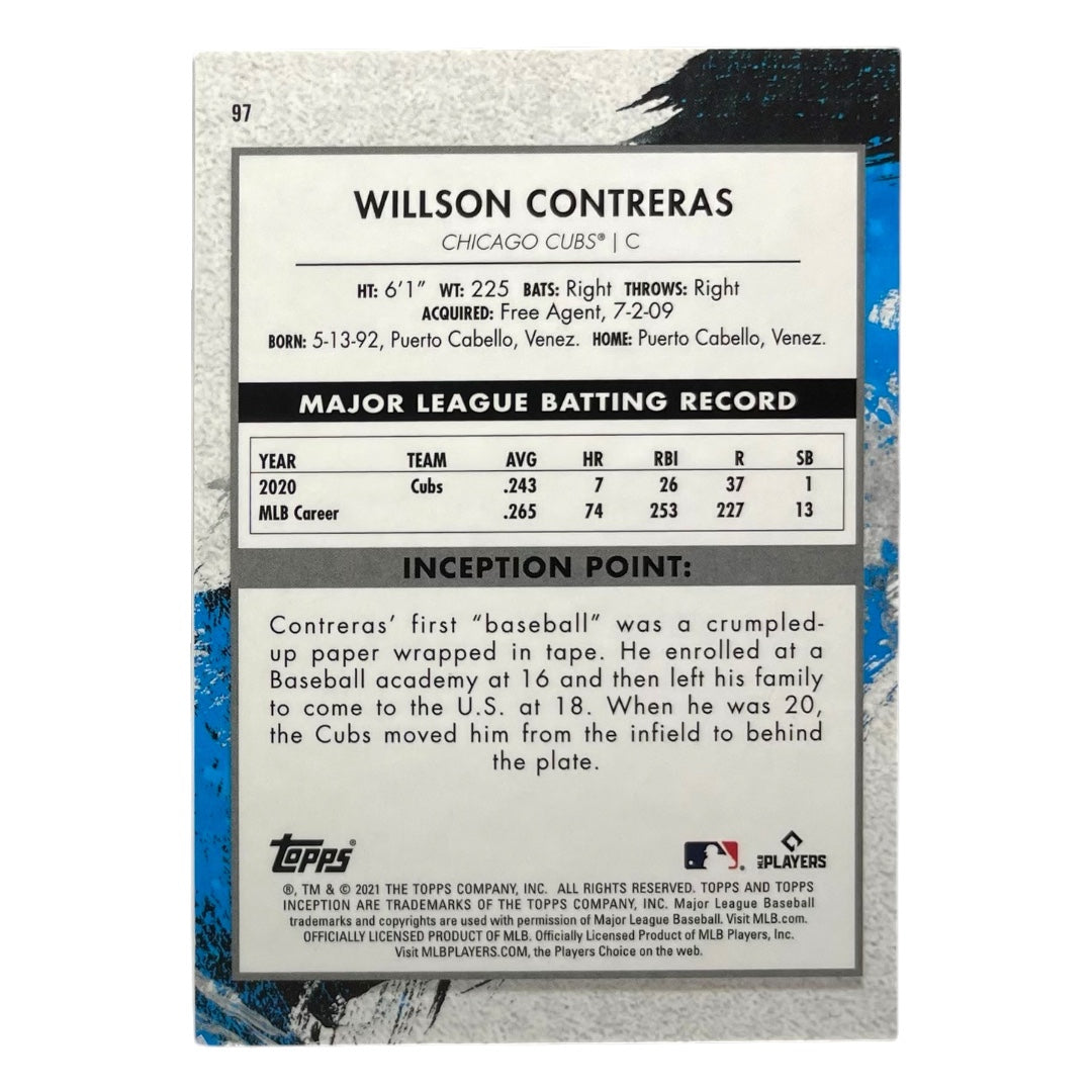 TOPPS MLBカード INCEPTION WILLSON CONTRERAS CHICAGO CUBS /50 #97 中古 IT2