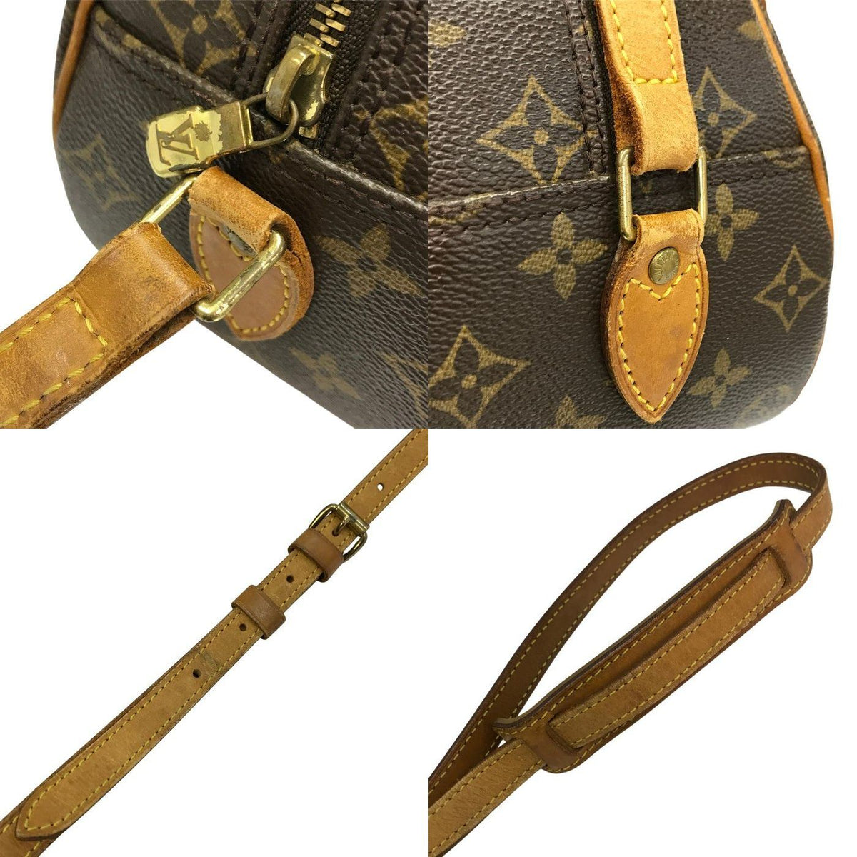 LOUIS VUITTON ルイヴィトン モノグラム ブロワ ショルダーバッグ レディース 斜め掛け 丸型 コンパクト ブラウン M51221 中古 T1
